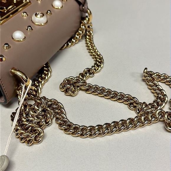 🔥🔥🔥Authentic Gucci Studded Pearl Padlock Small GG Shoulder Bag - Picture 8 of 15